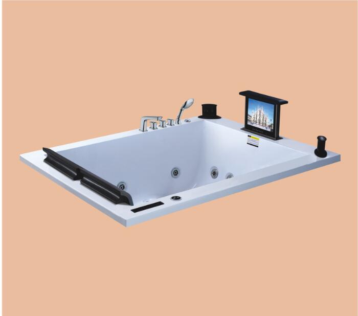 1900mm Drop-in Fiberglass Bath Built-in whirlpool Bathtub Acrylic Hydromassage Embedded Surfing Massage Tub Outdorr SPA NS6022