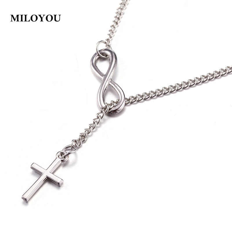 MILOYOU Fashion Cross Necklace for Women Silver Color Lucky Number 8 Pendant Necklace Trendy Party Statement ML019
MILOYOU Fashion Cross Necklace for Women Silver Color Lucky Number 8 Pendant Necklace Trendy Party Statement ML019
