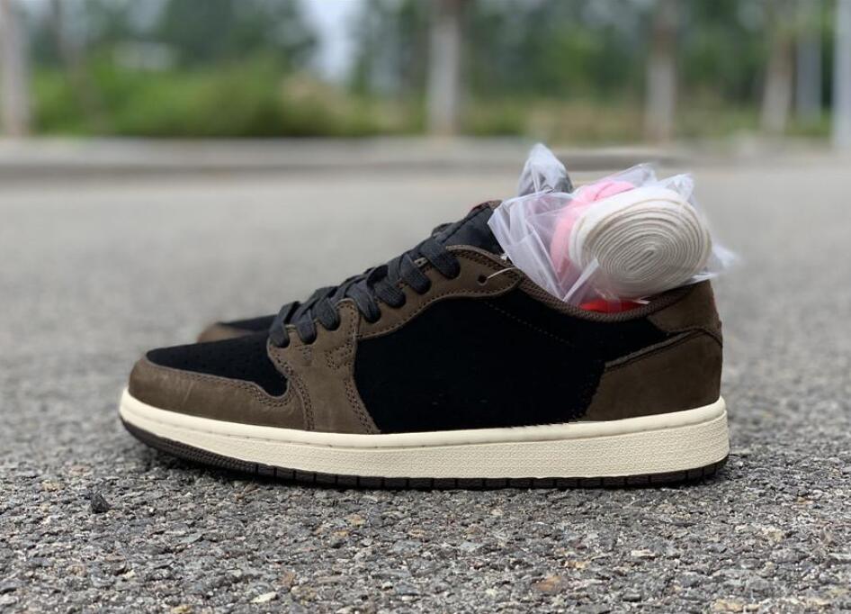 new release brown travis 1 low og ts sp mocha men cactus jack dark scotts basketball shoes sport sneaker 4046, Brown high