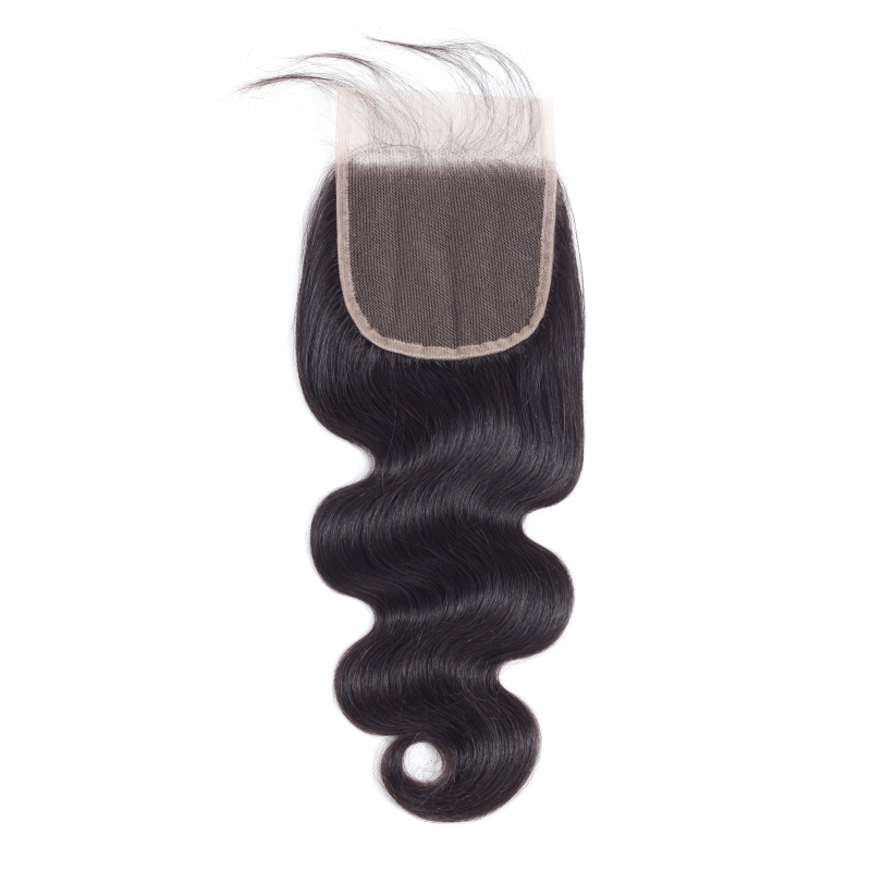 Peruvian 100% Human Hair Brazilian Indian Double Wefts 4 Bundles With 5X5 Lace Closure Body Wave 5 Pieces/lot Natural Color