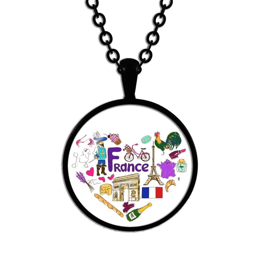 New 2019 Ethnic Style Glass Dome Pendant Necklace Black Chain France Russia Germany Portugal Mexico Usa France England Jewelry, Silver
New 2019 Ethnic Style Glass Dome Pendant Necklace Black Chain France Russia Germany Portugal Mexico Usa France England Jewelry, Silver