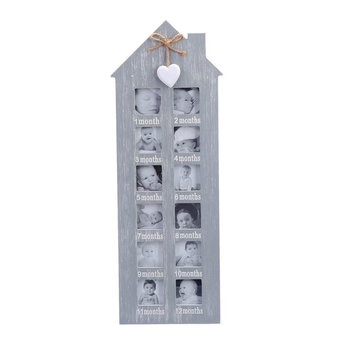 1st Birthday Gift My First Year Baby 1-12 Months Picture Photo Frame Display Newborn Photo Frame Picture Home Decor Ornaments