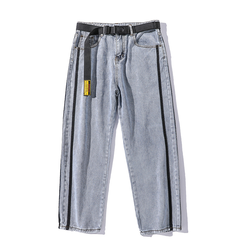 Wholesale 2020 Fashion teenagers Denim Jeans men loose straight bf wind thin new Korean wild student striped wide leg pants, Gray
Wholesale 2020 Fashion teenagers Denim Jeans men loose straight bf wind thin new Korean wild student striped wide leg pants, Gray