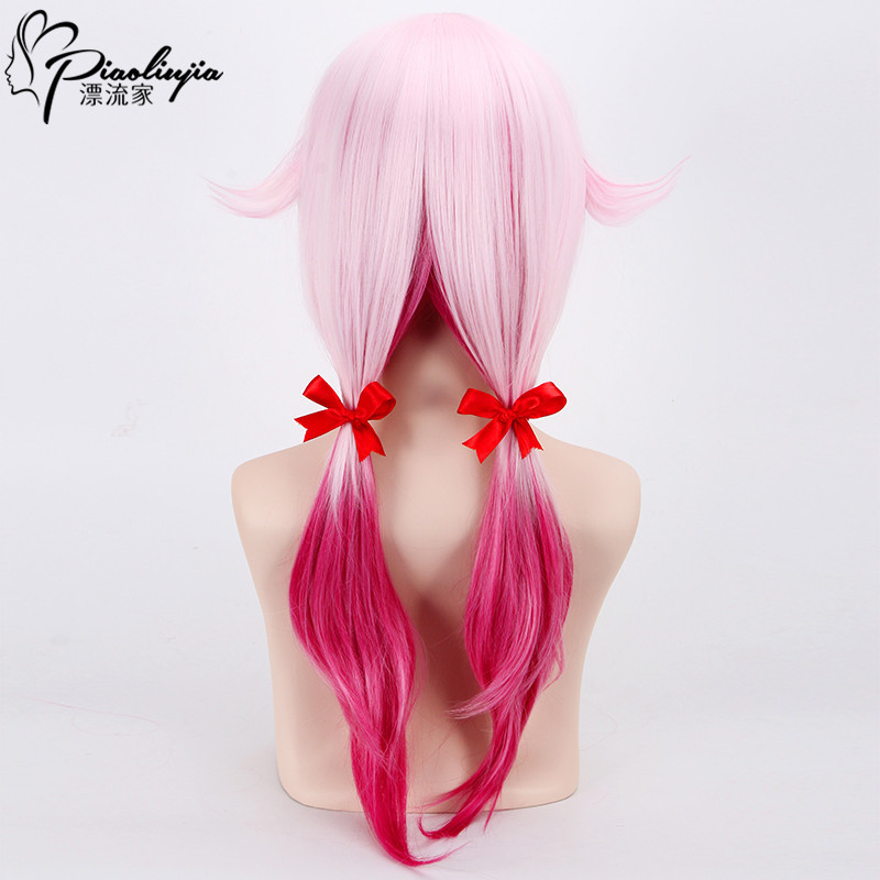 2019 Japanese Anime Guilty Crown (GC) Yuzuriha Inori Wig Cosplay Stylish ladies shade pink purple double horse wig