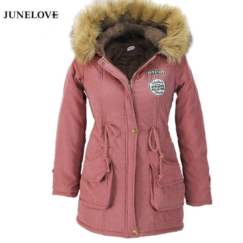 JuneLove 2019 Winter Women Parkas Jackets Coats Faux Fur Hooded Collar Casual Long Cotton Wadded Laidies Overcoat Outwears, Army green
JuneLove 2019 Winter Women Parkas Jackets Coats Faux Fur Hooded Collar Casual Long Cotton Wadded Laidies Overcoat Outwears, Army green