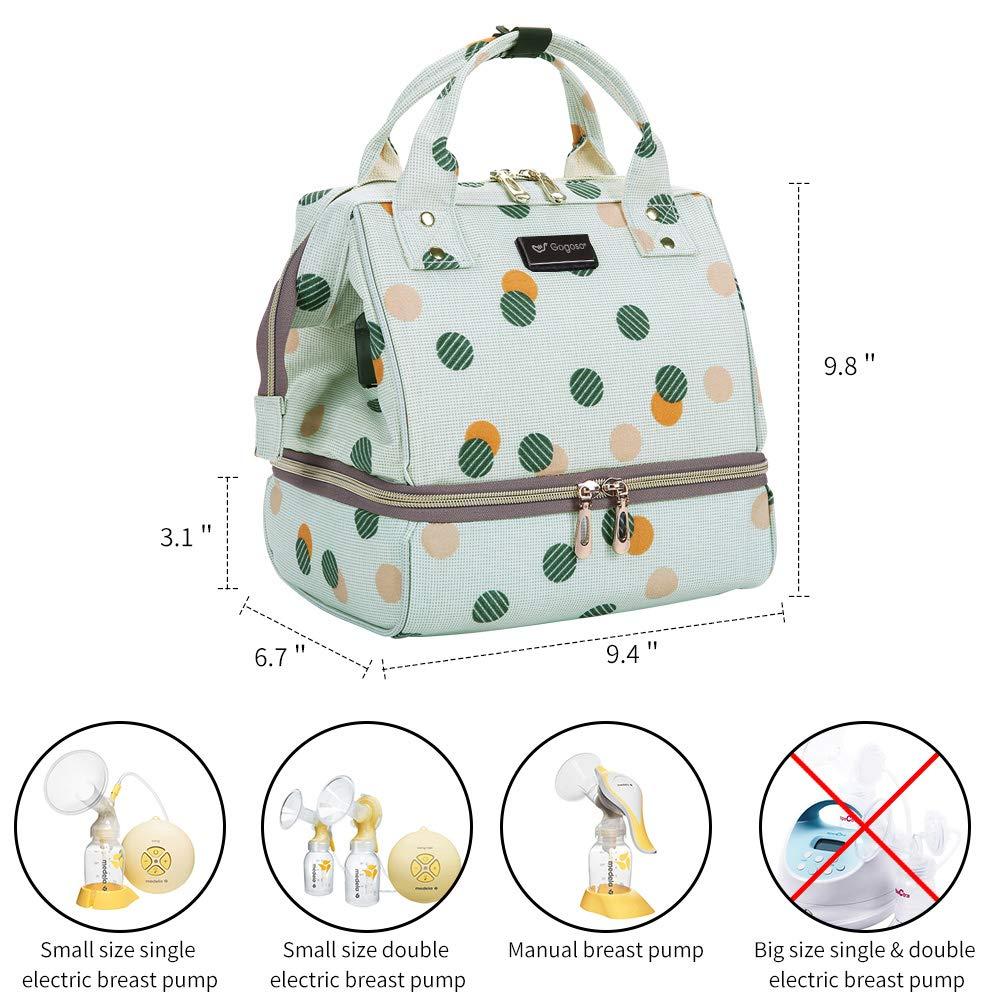 mini builtin usb dolid fooral diaper bag charging pot for phone fashion backpack mother changing diaper design breast pump bag