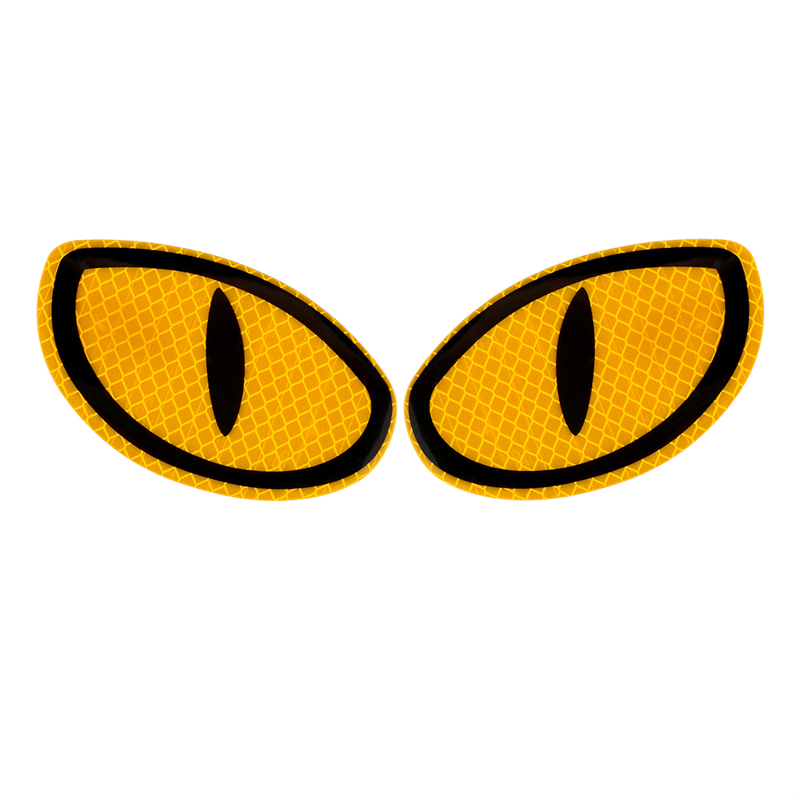 Car Reflective Cat Eyes Sticker 2pcs/Set Motorcycle Warning Stickers Rearview Mirror Decals For Auto Notebook Guitar skateboard Luggage Decorate