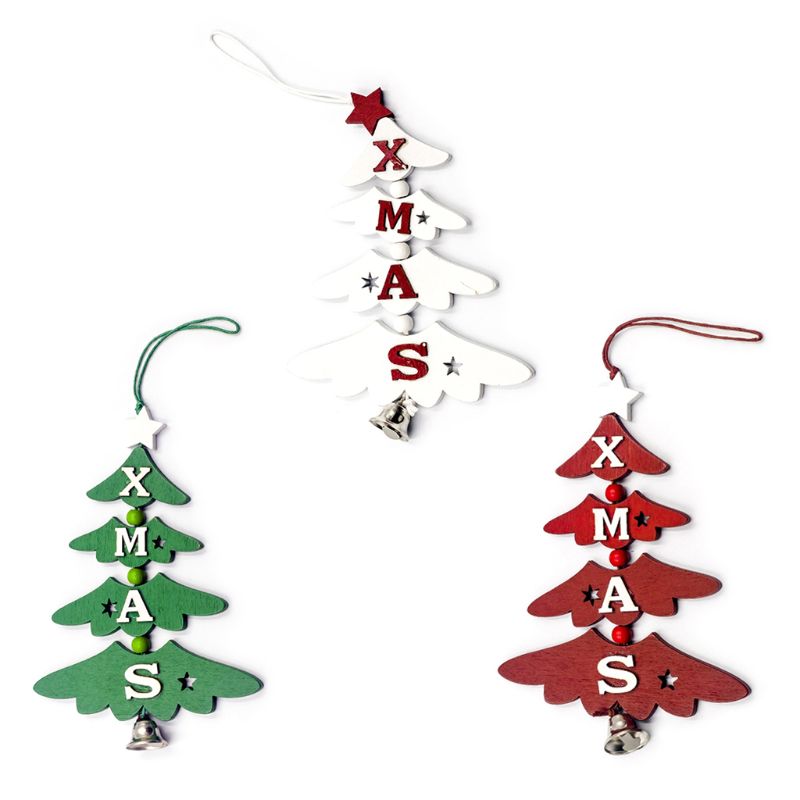 Xmas Alphabet Wooden Christmas Tree Bell Hanging Pendant Ornament DIY Wood Crafts Kids Gift for Home Party Decoration
Xmas Alphabet Wooden Christmas Tree Bell Hanging Pendant Ornament DIY Wood Crafts Kids Gift for Home Party Decoration