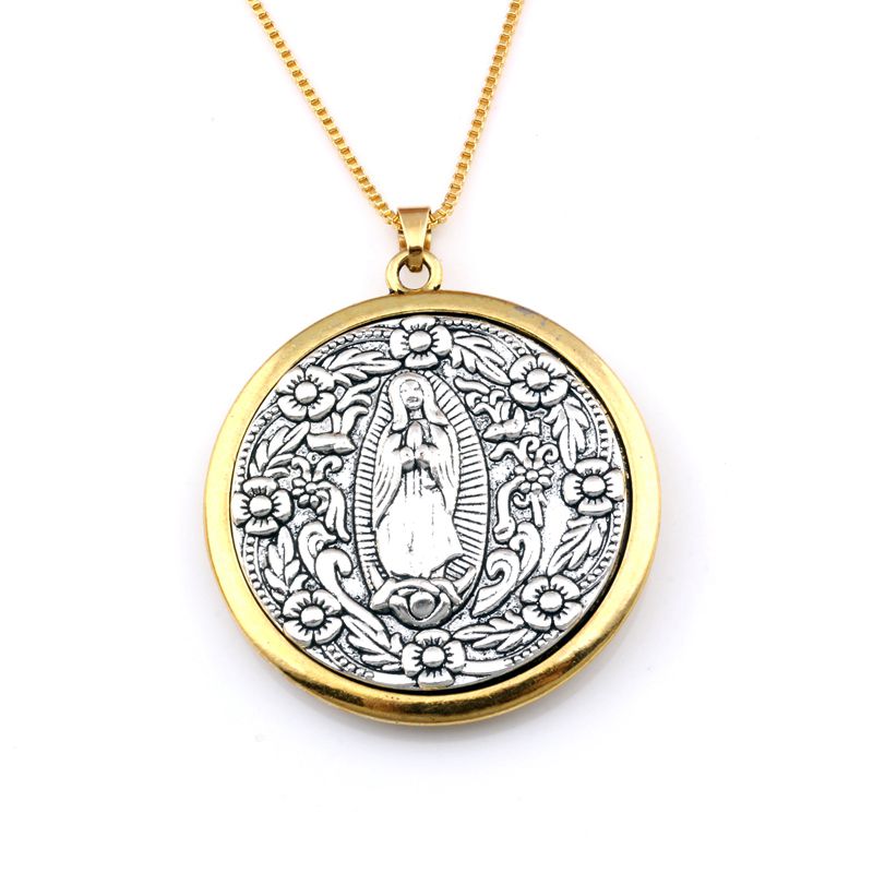 10pcs/lots Europe and America Two-tone Virgin Mary medal Alloy Charms Pendant Necklaces Jewelry DIY 23.6 inches Chains Christmas gift A-562d, Silver
10pcs/lots Europe and America Two-tone Virgin Mary medal Alloy Charms Pendant Necklaces Jewelry DIY 23.6 inches Chains Christmas gift A-562d, Silver