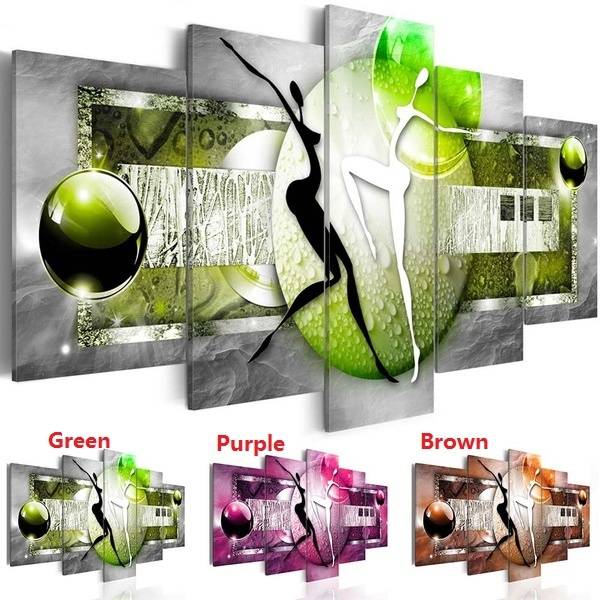 ( No Frame ) Abstract Dancing Canvas Art Design Print Modern Home Office Decoration Gift for Love, Choose Color & Size