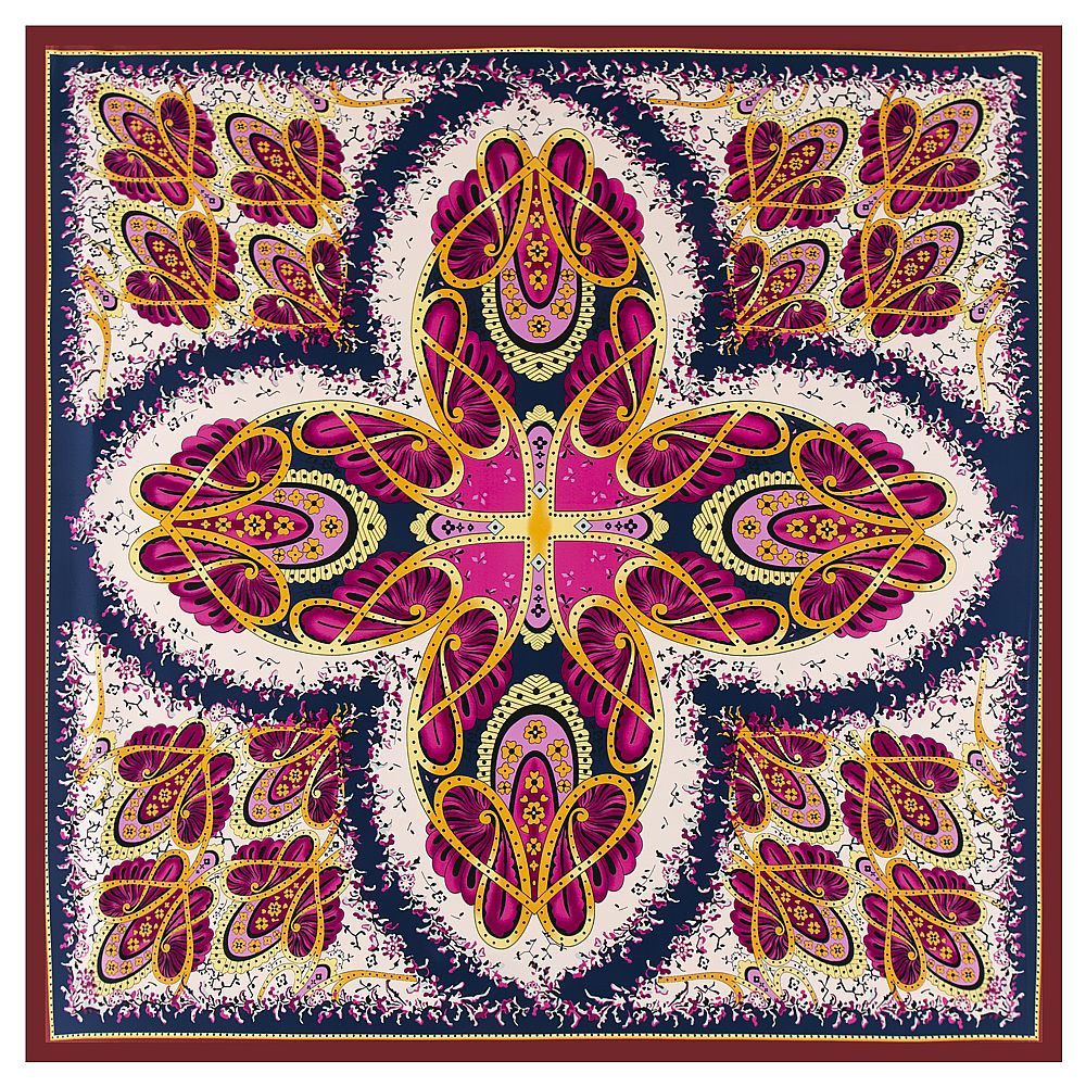 Twill Silk Scarf Women Print Shawl Vintage Echarpe Fourlard Femme Square Scarves For Women Hijab Bandanas Bufandas Mujer 130*130cm