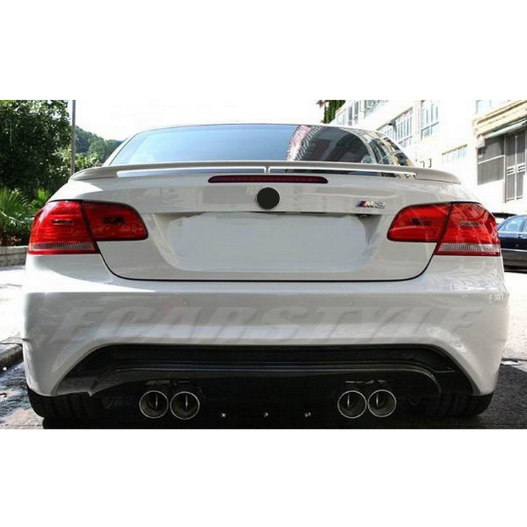 For 2007-2012 E92 M3 Spoiler Rear Trunk Wing Fiber Glass Grey Primer Unpainted