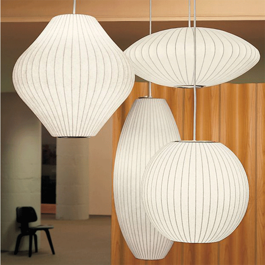 Modern Silk Chandelire Staircase Danish Dining Hall Bar Clothing Shop Pendant Lamp Lantern Lampshade Restaurant Tatami Lustre