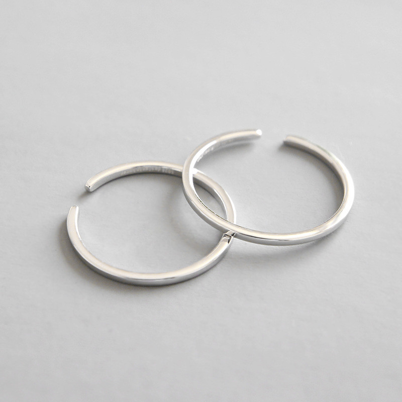 New Simple Authentic 925 Sterling Silver Open Size Rings For Women Smooth Plain Adjustable Ring Fine Jewelry
New Simple Authentic 925 Sterling Silver Open Size Rings For Women Smooth Plain Adjustable Ring Fine Jewelry