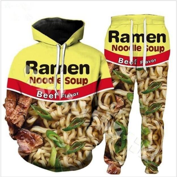 Wholesale--New Fashion Men/Womens Food Beef Noodle Sweatshirt Joggers Funny 3D Print Unisex Hoodie+Pants ZZ04, Green
Wholesale--New Fashion Men/Womens Food Beef Noodle Sweatshirt Joggers Funny 3D Print Unisex Hoodie+Pants ZZ04, Green
