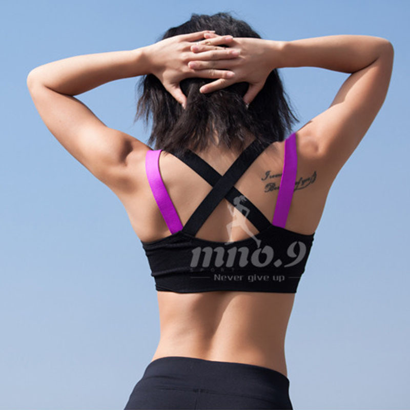 TopPick Sport Shirt Women Running Sport Tshirt Gym Shirt Women Stitching Color Yoga Top Sports Bra Top Fitness Women Sport Bra