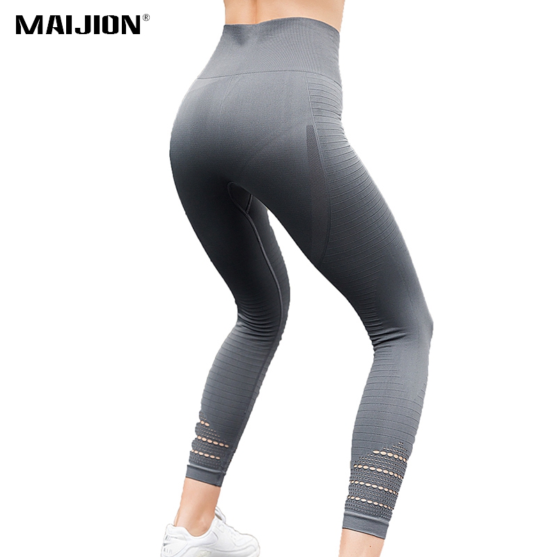 MAIJION New Hollow-out Elastic Yoga Pants Women High Waist Breathable Soft Fitness Leggings Push Up Seamless Running Sport Tight, Black
MAIJION New Hollow-out Elastic Yoga Pants Women High Waist Breathable Soft Fitness Leggings Push Up Seamless Running Sport Tight, Black