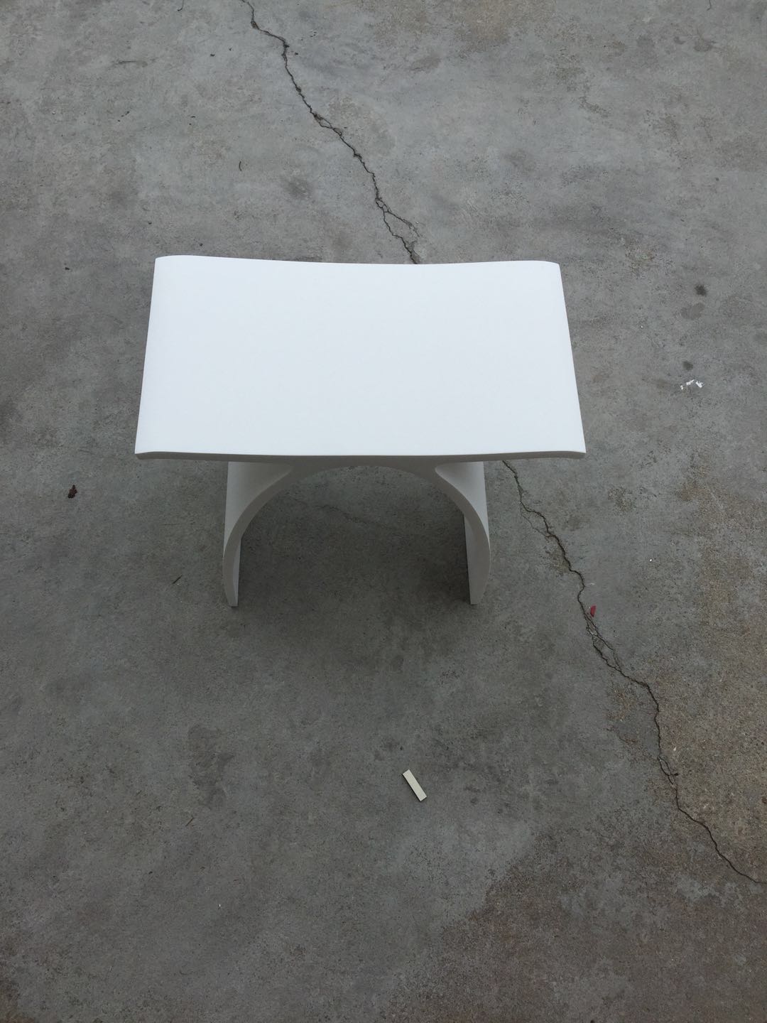 New Matte Modern Curved Design Bathroom Seat Shower Enclosure Stool Matt White Acrylic Solid Surface Sauna Chairs WD1111