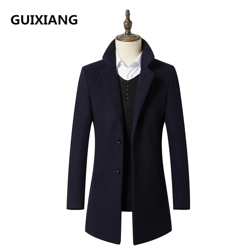 2018 spring new style overcoat Men's casual fashion woolen trench coat Men thick business coats men windbreaker jackets, Black
2018 spring new style overcoat Men's casual fashion woolen trench coat Men thick business coats men windbreaker jackets, Black
