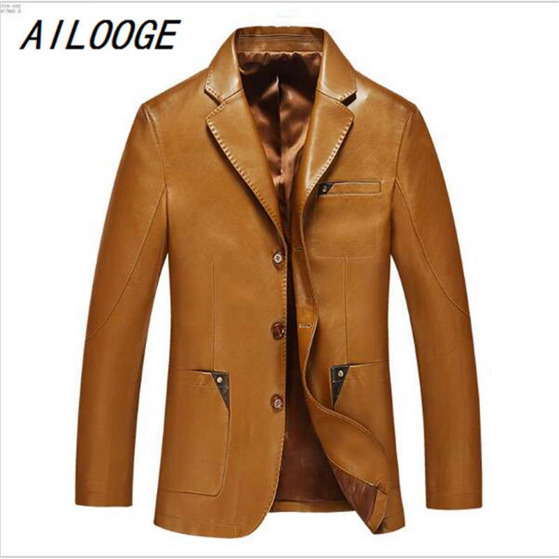 AILOOGE Men Leather Suit Autumn and Winter Blazer Male Sheepskin Suit Tops Genuine Split Leather Slim Jacket Black Brown Coat
AILOOGE Men Leather Suit Autumn and Winter Blazer Male Sheepskin Suit Tops Genuine Split Leather Slim Jacket Black Brown Coat