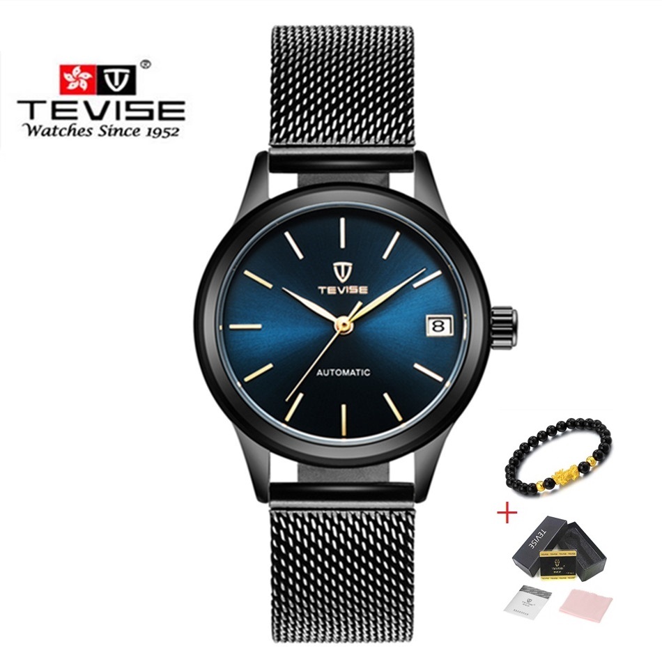 Luxury Brand TEVISE Women Watches Automatic Mechanical Bracelet Watch Ladies Waterproof Steel Dress wrist watches for women CJ191217, Gold gold 
Luxury Brand TEVISE Women Watches Automatic Mechanical Bracelet Watch Ladies Waterproof Steel Dress wrist watches for women CJ191217, Gold gold