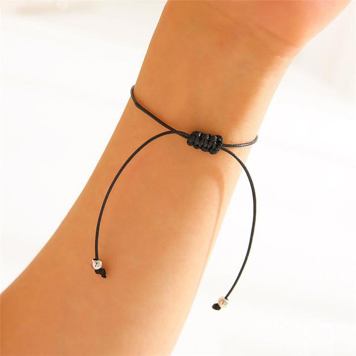 2pcs/lot Bead Couple Bracelets Set Men Women Braided Jewelry Adjustable Rope Red String Friendship Bracelet