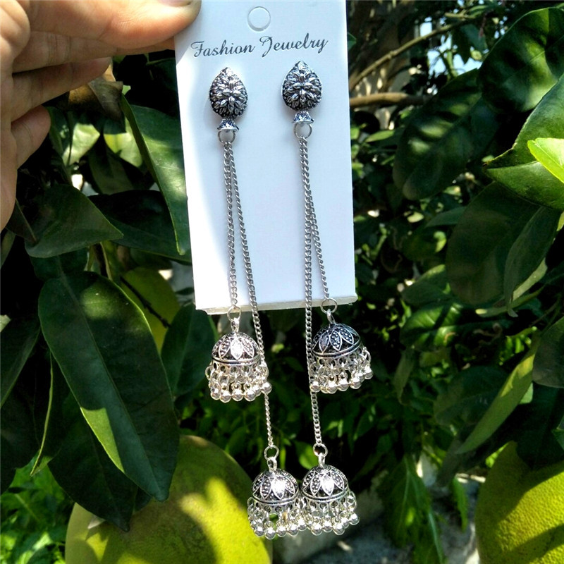 Dangle & Chandelier Afghan Boho Vintage Siver Jhumka Statement Earring Bells Long Tassel Drop Earrings For Women Ethnic Brincos Gypsy Jewelr
Dangle & Chandelier Afghan Boho Vintage Siver Jhumka Statement Earring Bells Long Tassel Drop Earrings For Women Ethnic Brincos Gypsy Jewelr
