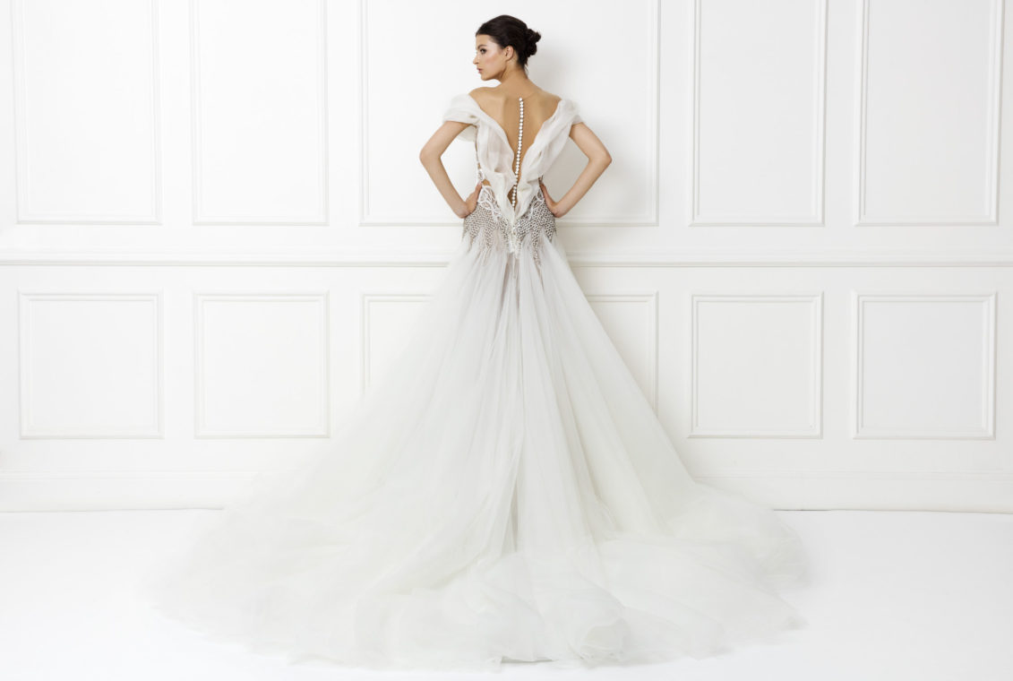 2020 Boho Mermaid Wedding Dresses Off Shoulder Beaded Sleevelss Beach Bridal Gown Sheer Back Ruffle Sweep Train Vestidos De Novia