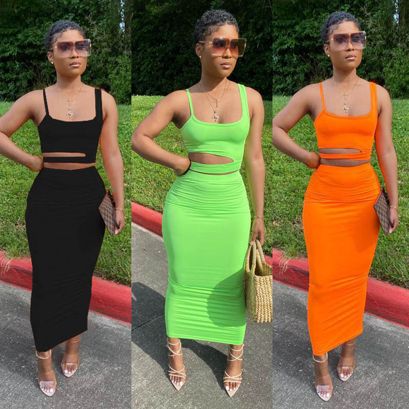 womens summer clothes fashion 2 two piece outfits sets sleeveless hollow out vest crop top bodycon high waist skirt suit plus size clothing, Green
womens summer clothes fashion 2 two piece outfits sets sleeveless hollow out vest crop top bodycon high waist skirt suit plus size clothing, Green