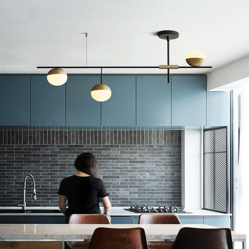 Modern led Light Living Room Chandelier Personality DiningRoom Kitchen Light Creative Study Model Room Glass Chandelier Lighting