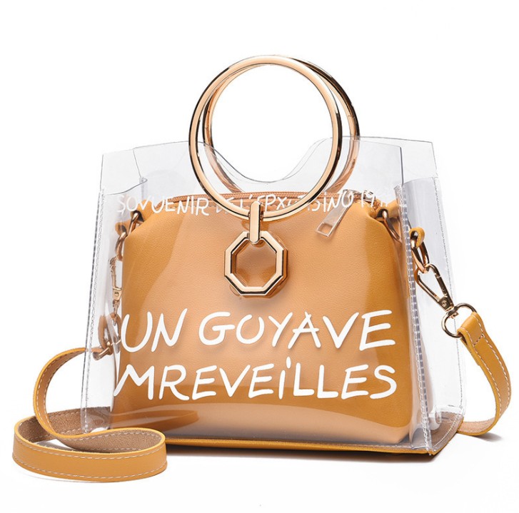 Designer-Luxury Satchel Handbag Women Bag Clear Jelly Transparent PVC Bag Candy Color Tote Designer Purse Bolsa Female Crossbody#D251, Blue
Designer-Luxury Satchel Handbag Women Bag Clear Jelly Transparent PVC Bag Candy Color Tote Designer Purse Bolsa Female Crossbody#D251, Blue