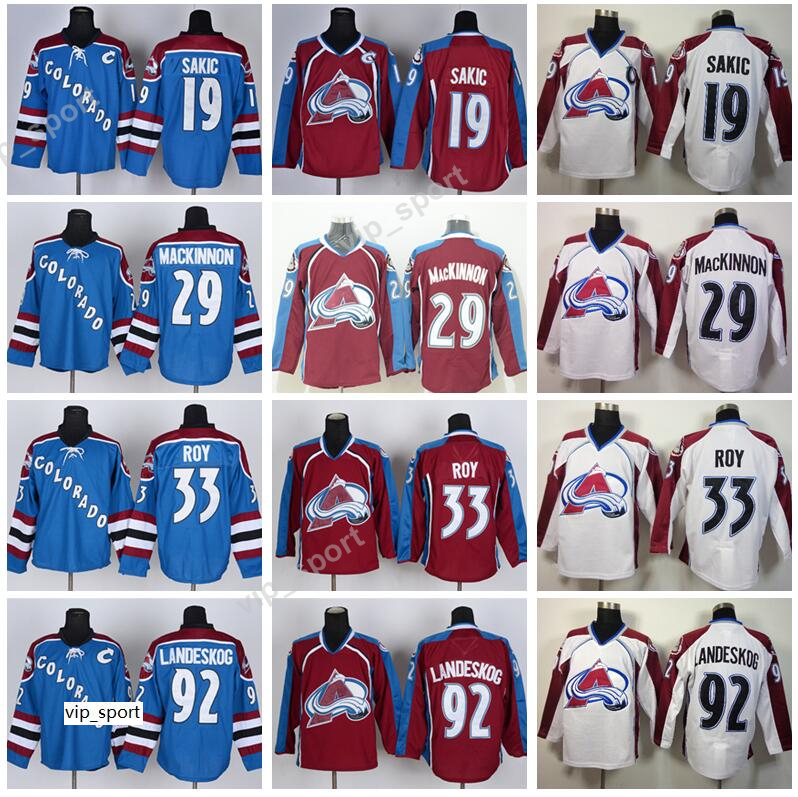 Colorado Avalanche 19 Joe Sakic Jersey Men Hockey 12 Jarome Iginla Milan Hejduk 33 Patrick Roy 1 Semyon Varlamov 9 Duchene, Red
Colorado Avalanche 19 Joe Sakic Jersey Men Hockey 12 Jarome Iginla Milan Hejduk 33 Patrick Roy 1 Semyon Varlamov 9 Duchene, Red