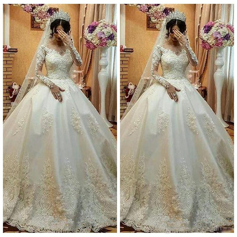 Long Sleeves Lace Appliques A-Line Wedding Dresses 2020 Modest Spring Bridal Gowns Robe De Marriage Plus Size Vestidos, Champagne
Long Sleeves Lace Appliques A-Line Wedding Dresses 2020 Modest Spring Bridal Gowns Robe De Marriage Plus Size Vestidos, Champagne