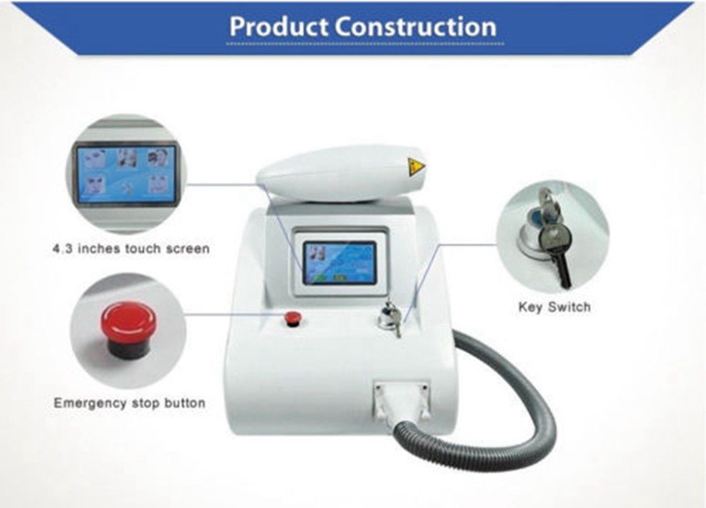 

Professional Tattoo Removal Machines Touch Screen Nd Yag Q Switch Laser Device for Skin Rejuvenation Eyebrow Pigment Remove Equipment 1064nm 532nm 1320nm