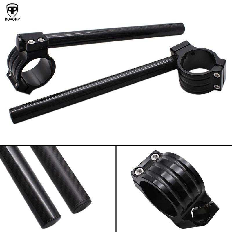 ROAOPP Carbon Fiber Motorcycle Cafe Racer Handlebar Racing Adjustable 50 MM Clip-On Fork Handle Bar Black
ROAOPP Carbon Fiber Motorcycle Cafe Racer Handlebar Racing Adjustable 50 MM Clip-On Fork Handle Bar Black