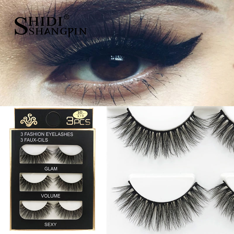 NEW 3D Mink Hair False Eyelashes 19 Styles Handmade Natural Thick Soft Mink lashes Makeup Fake Lashes Sexy High Quality Eyelash Extension