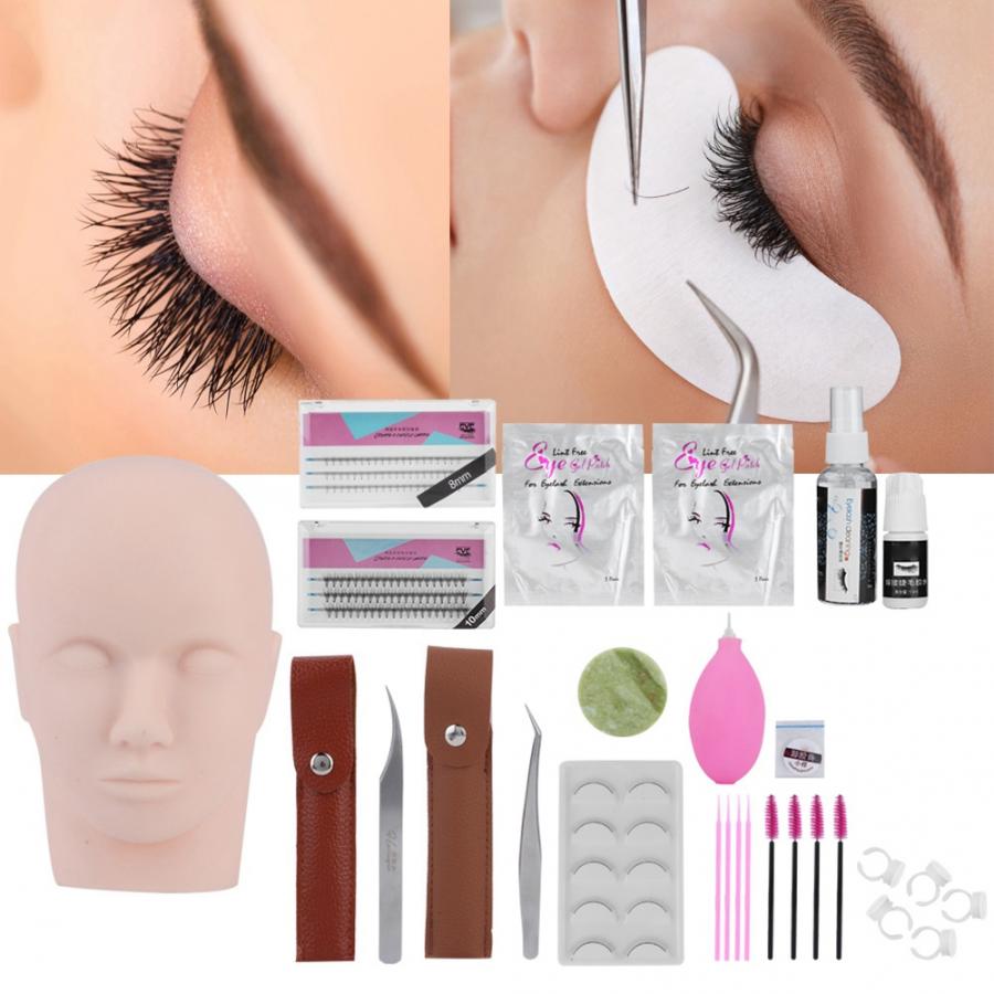 Natural Professional False Eyelashes Extension Practice Kit Grafting Eyelash Tools for New Starter Eyes Makeup
Natural Professional False Eyelashes Extension Practice Kit Grafting Eyelash Tools for New Starter Eyes Makeup