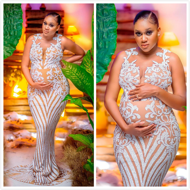 2020 Aso Ebi Arabi Maternity Pregnant Mermaid Evening Dresses Illusion Lace Prom Dresses Sexy Formal Party Second Reception Gowns ZJ224