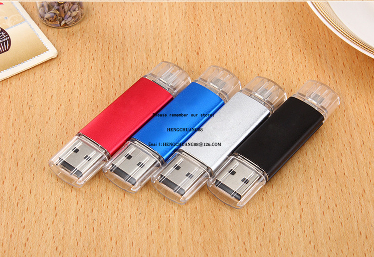 Multi-color 2GB OTG USB Flash Drive 2g External Storage Memory Stick 1g Micro USB Stick Pendrive for Smartphones & Tablets custom logo