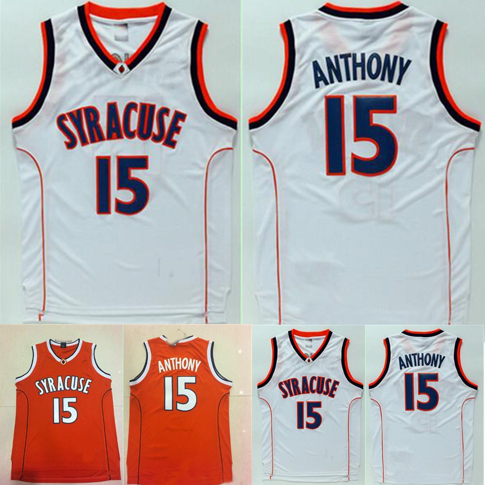 College 15 Camerlo Anthony Jersey NCAA Men Syracuse Orange Basketball Jerseys Anthony For Sport Fans Embroidery Black White, Colour 2
College 15 Camerlo Anthony Jersey NCAA Men Syracuse Orange Basketball Jerseys Anthony For Sport Fans Embroidery Black White, Colour 2