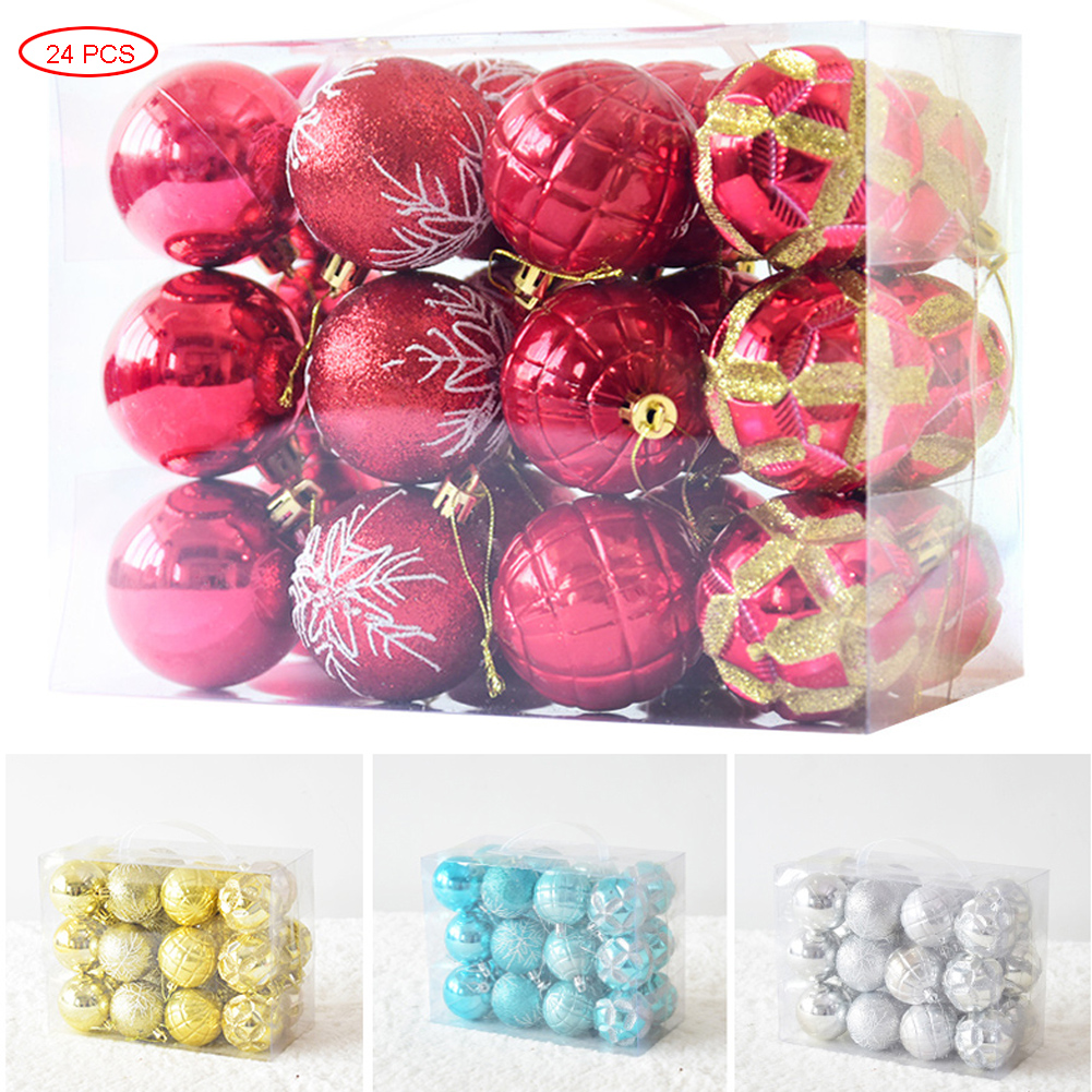 24Pcs 6CM Shatterproof Christmas Ball Hanging Hanger Tree Ornament Party Decor
24Pcs 6CM Shatterproof Christmas Ball Hanging Hanger Tree Ornament Party Decor