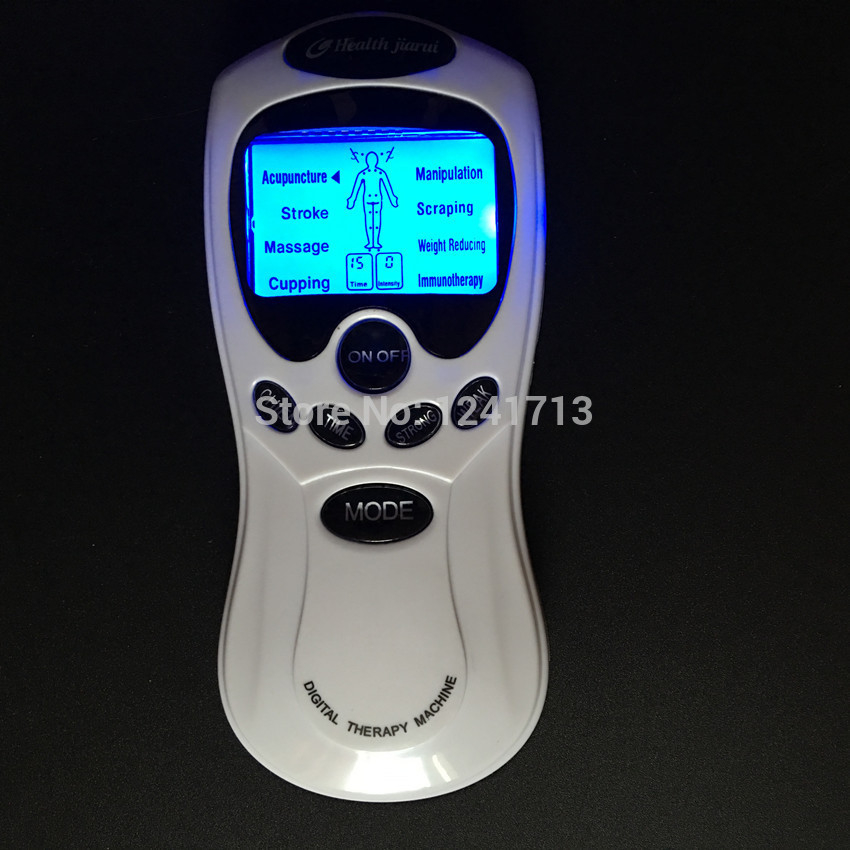 whole English key Dual input Electrical Stimulator Full Body Relax Muscle Massager,Pulse tens Acupuncture therapy+20 pads LY191203