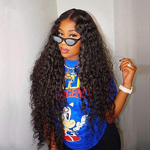 Water wave Lace Front Wigs Human Hair Wet and Wavy Wig for Women 150% Density Ocean Frontal Brazilian Remy diva1