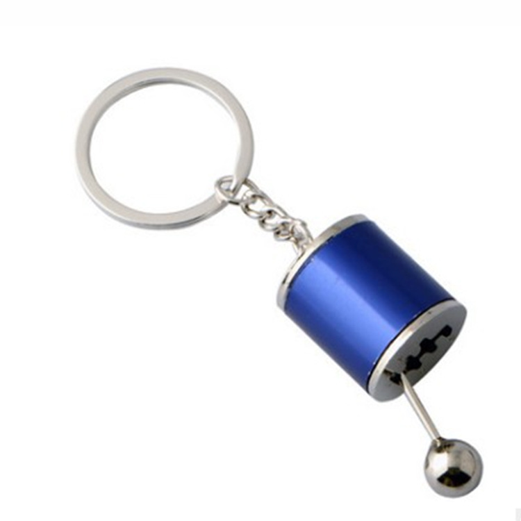 Creative Auto Part Model Gear Box Shifter Keychain Key Chain Ring Race Car Stalls Head Keychains Six-Speed Manual Shift Gear