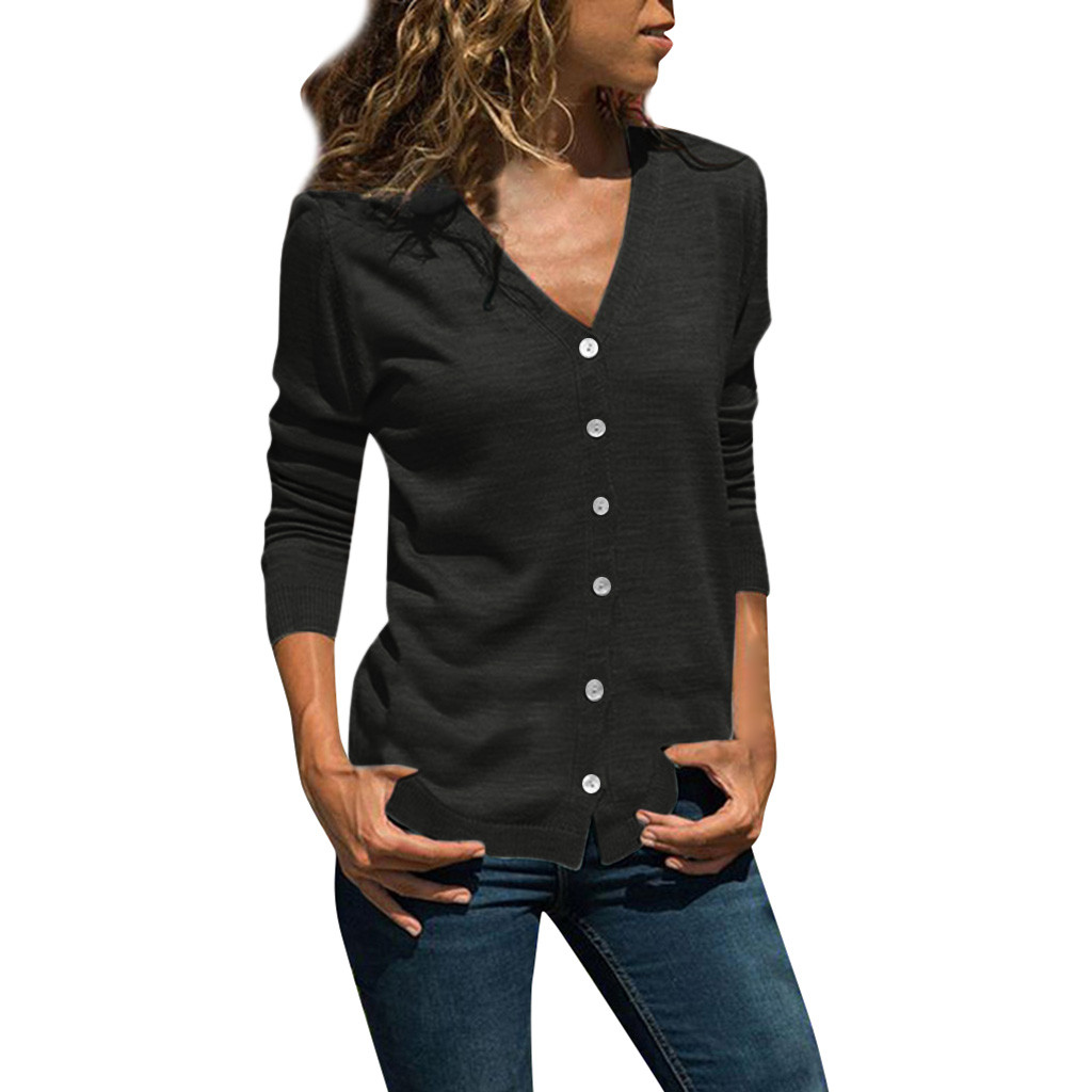Clothing Women' hot fashion Sweater Cardigan New spring Autumn Long Sleeve Button Cardigan female Sweaters Top, Black
Clothing Women' hot fashion Sweater Cardigan New spring Autumn Long Sleeve Button Cardigan female Sweaters Top, Black