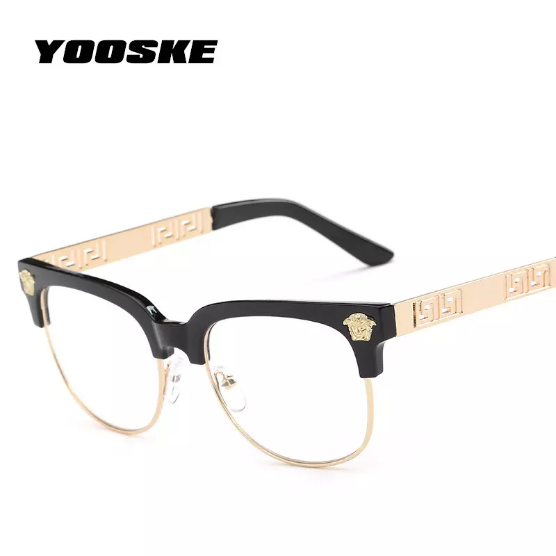 Fashion Clear Sunglasses Women Men Optics Prescription Spectacles Frames Vintage Plain Glass Eyewear Women Brand Designer, Silver
Fashion Clear Sunglasses Women Men Optics Prescription Spectacles Frames Vintage Plain Glass Eyewear Women Brand Designer, Silver