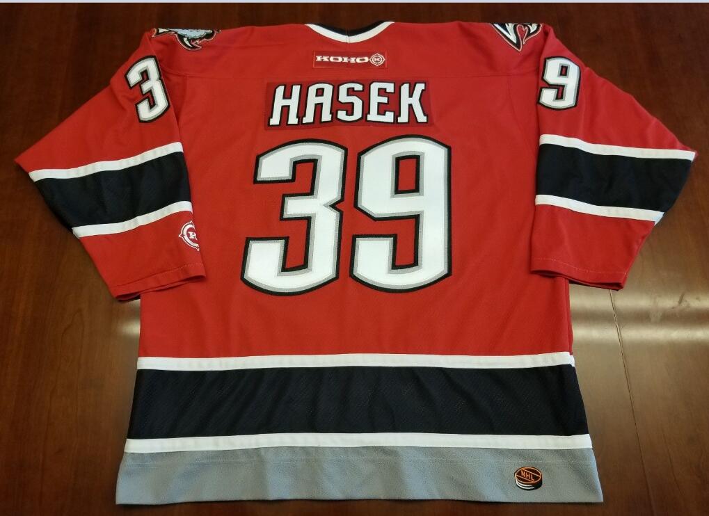 Men Youth women Vintage #39 Dominik Hasek Vintage s Game Worn Hockey Jersey Size S-5XL orr custom any name or number