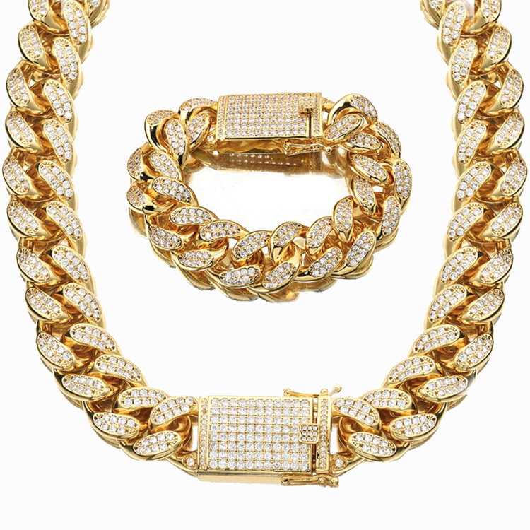 20mm Heavy Cubic Zirconia Miami Cuban Chain Bracelet Set Gold Silver Men Women Hip hop Jewelry, Hot pink
20mm Heavy Cubic Zirconia Miami Cuban Chain Bracelet Set Gold Silver Men Women Hip hop Jewelry, Hot pink