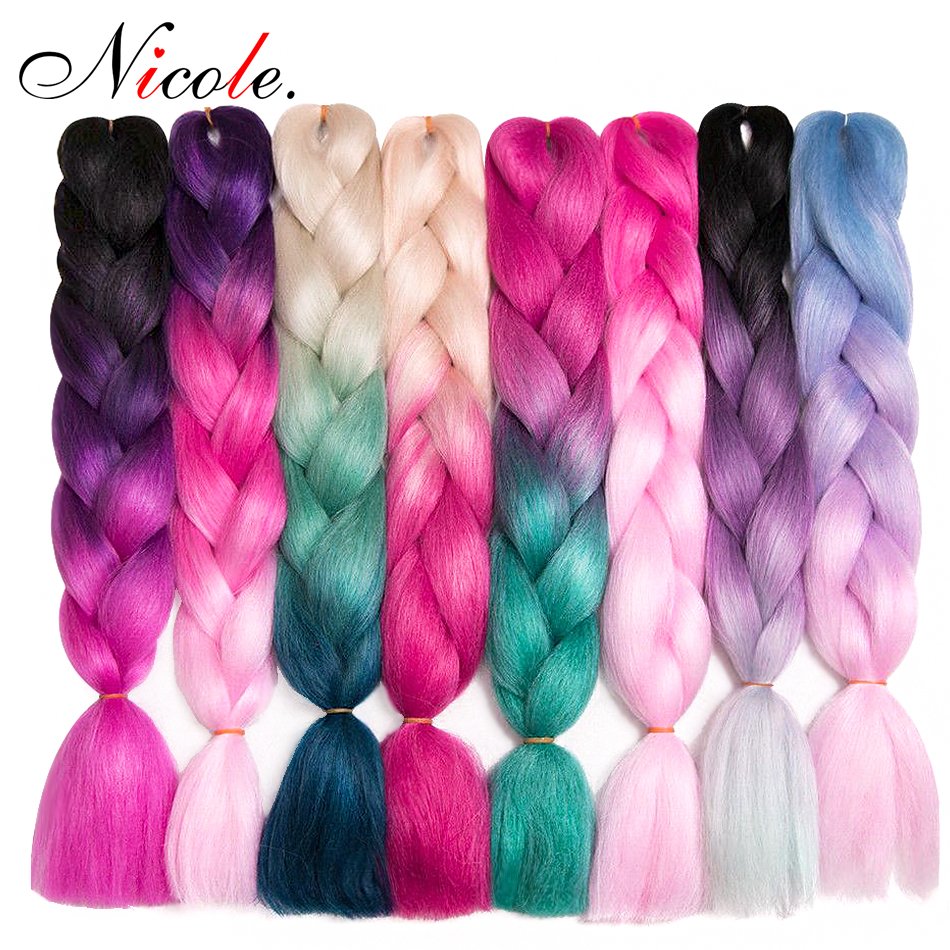 Nicole Hair Ombre Three Colors Synthetic Expression Braiding 24inches 100g/pack Jumbo Braids Kanekalon Braiding Hair Crochet Braids Hair, 11
Nicole Hair Ombre Three Colors Synthetic Expression Braiding 24inches 100g/pack Jumbo Braids Kanekalon Braiding Hair Crochet Braids Hair, 11