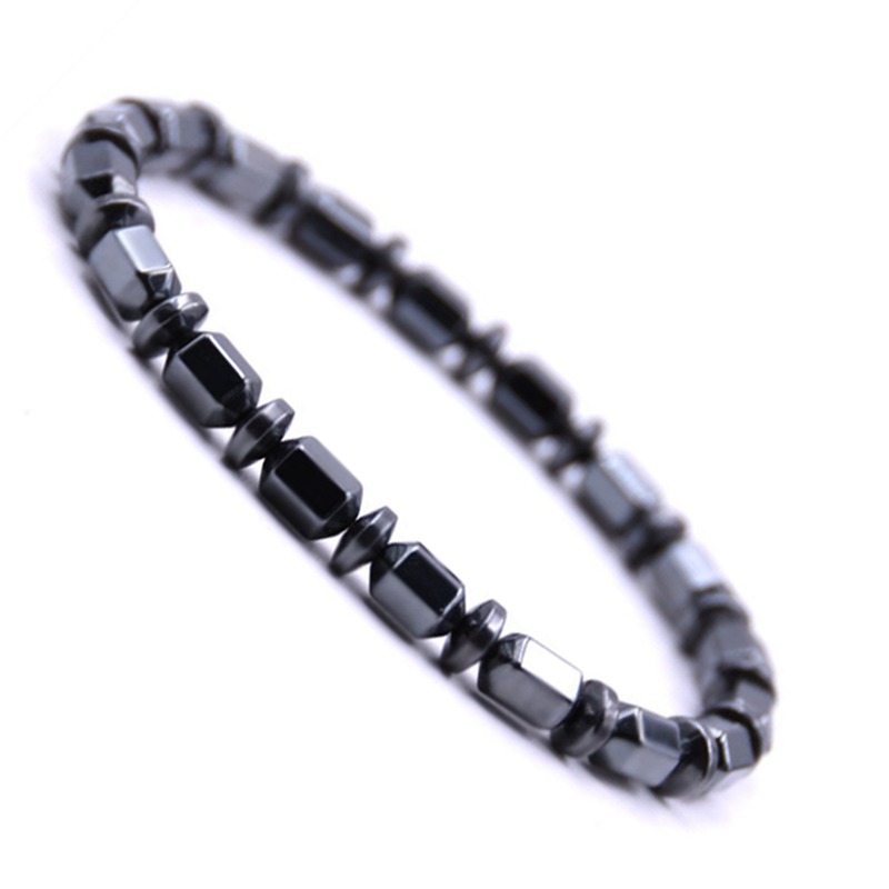 Magnetic bracelet men's birthday charm mature multicolor eyeball natural black gallstone bracelet jewelry